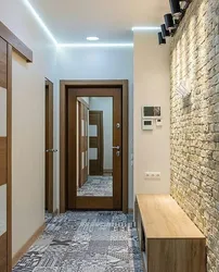 Design Of A Narrow Corridor In An Apartment Of A Panel House Photo