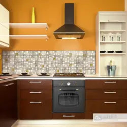 Bright corner kitchen with refrigerator photo