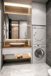 Machine And Dryer In Bathroom Design