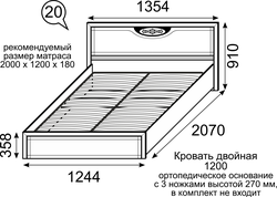 Fotosurat va yotoqning o'lchamlari