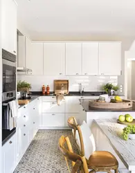 White kitchen interior with bright accents