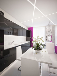 White Kitchen Interior With Bright Accents