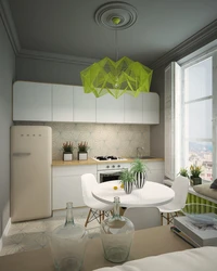 White Kitchen Interior With Bright Accents