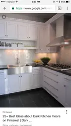 White apron in the kitchen interior design photo