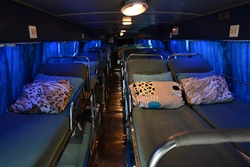 Bus with sleeping places for passengers photo