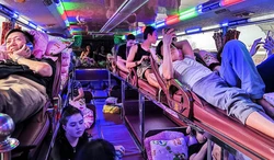 Bus With Sleeping Places For Passengers Photo