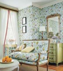 Wallpaper With Birds In The Bedroom Interior