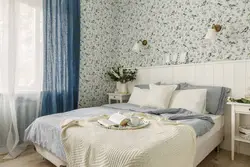 Шпалеры з птушачкамі ў інтэр'еры спальні
