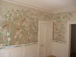 Wallpaper With Birds In The Bedroom Interior