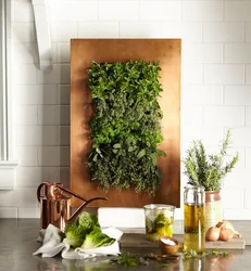 Moss Panel In The Kitchen Interior