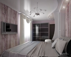 Suspended ceiling for a bedroom 15 sq m photo
