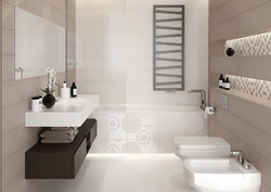 Bathtub in plain tiles photo