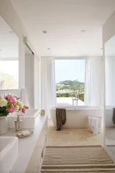 Rectangular Bathroom Design With Window