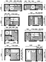 Dimensions Of The Toilet And Bathroom In The Apartment Photo