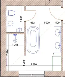 Dimensions Of The Toilet And Bathroom In The Apartment Photo