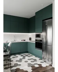 All black and green kitchens photo