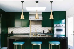 All Black And Green Kitchens Photo