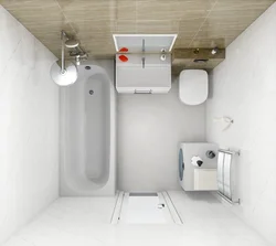 Bathroom with boiler room design