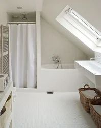 Ceiling bath in the attic photo