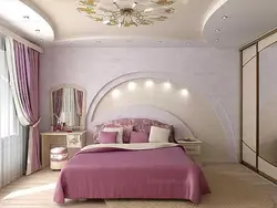 Дизайн одноуровневого потолка спальни