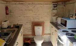 Квартиры с туалетом на кухне фото