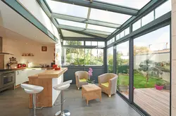 Photo kitchen with veranda projects photo