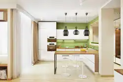 Kitchen design photo separating the living room