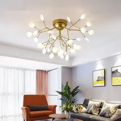 Светильники светодиодные потолочные в интерьере гостиной