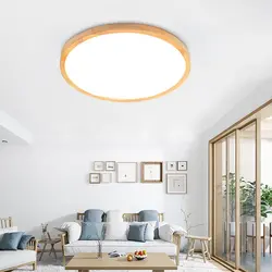 LED ceiling lamps in the living room interior