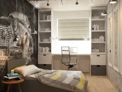 Wallpaper for boy's bedroom design photo