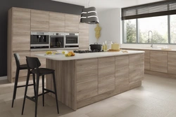 Oak gray color in the kitchen interior