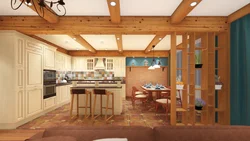 Frame house kitchen design photo