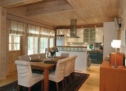Frame house kitchen design photo