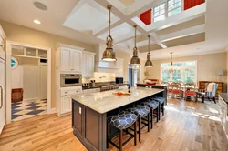 Kitchens With High Ceiling Design Photo