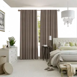Beige wall curtains for living room photo