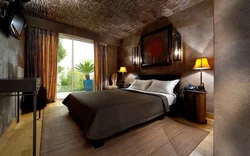 Colors Combined With Brown In The Bedroom Interior Photo