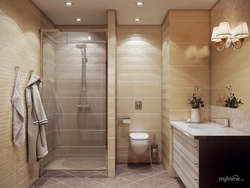 Country bathroom with shower design