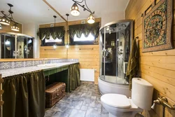 Country bathroom with shower design