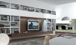 Living room design with storage system