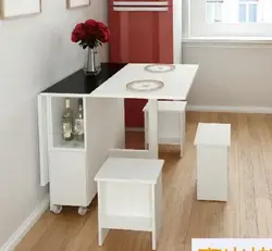 Раздвижные кухонные столы для маленькой кухни фото
