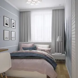 Narrow bedroom wall design