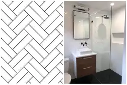 Herringbone bathroom design