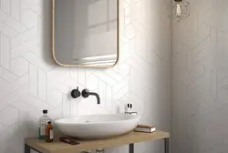 Herringbone bathroom design