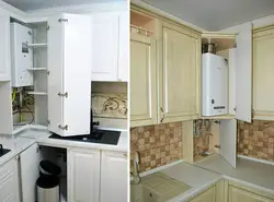 Kitchen interior with gas heating