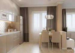 White And Beige Kitchens In The Interior