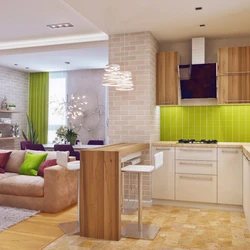 Design of a one-room kitchen combined