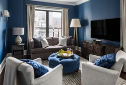 What Colors Go With Blue-Gray In The Living Room Interior
