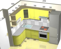 Дизайн кухни квадратная светлая