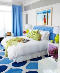 Bedroom with bright accents design photo