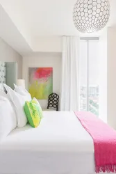Bedroom with bright accents design photo
